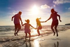 family-on-beach